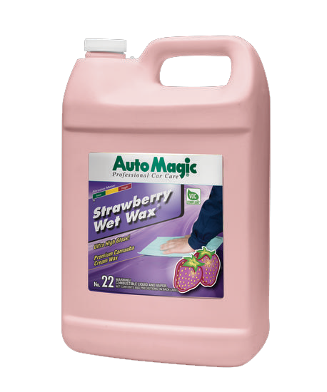 Auto Magic Strawberry Wet Wax, carnauba high-gloss car wax. 1 gallon.