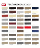 SEM Color Coat is a permanent color solution to correct of change interior colors: color chart